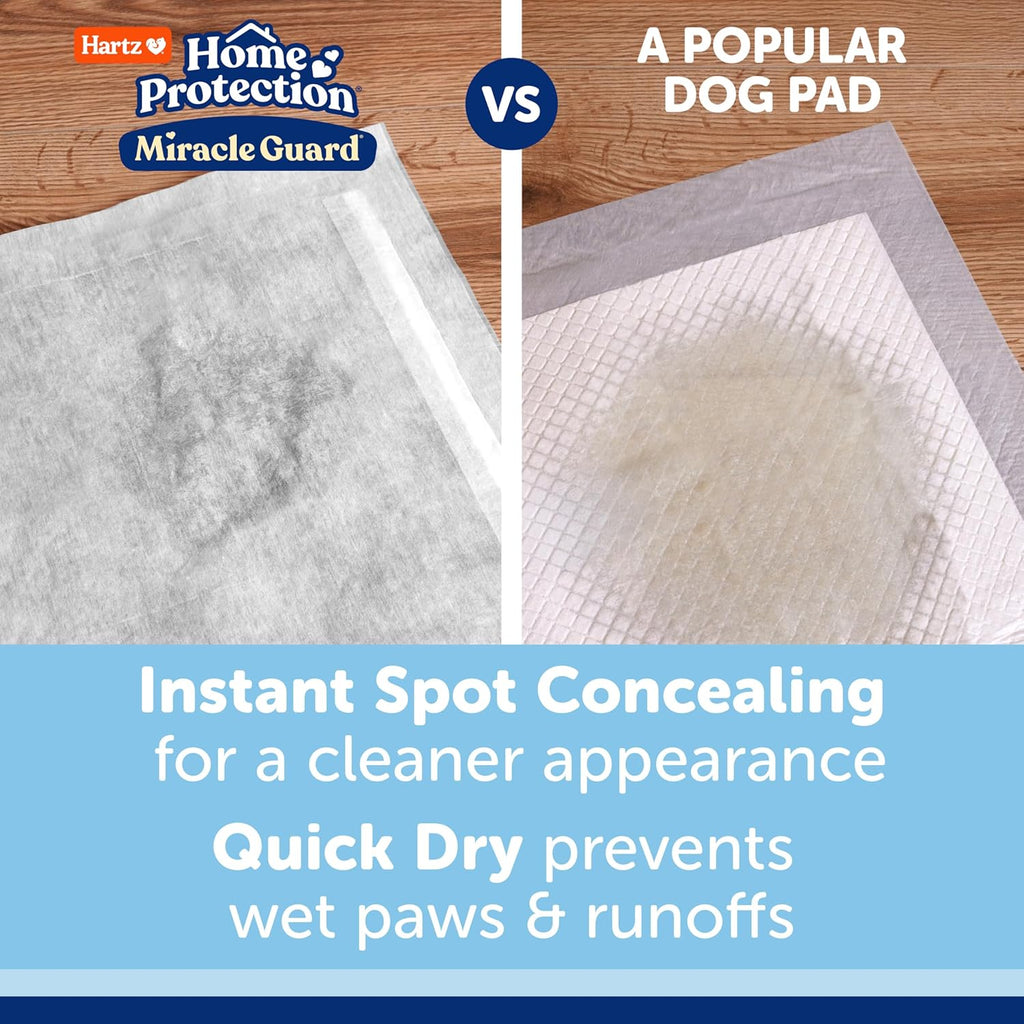Hartz Miracle Guard Dog and Puppy Dog Pads Max Absorbency 24 Hour Use Odor Eliminating No Leaks, 2XL Size 20 Count