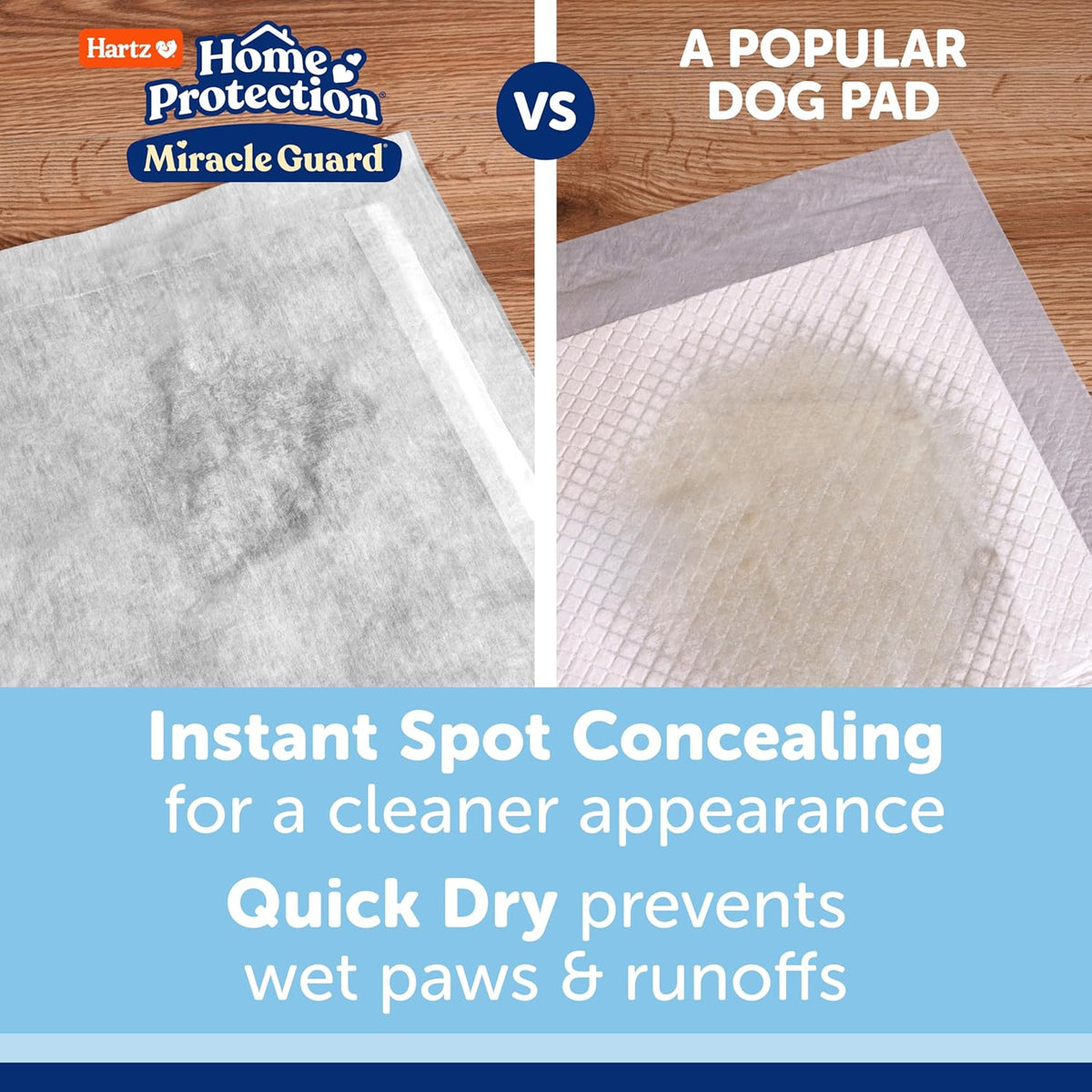 Hartz Miracle Guard Dog and Puppy Dog Pads Max Absorbency 24 Hour Use Odor Eliminating No Leaks, 2XL Size 20 Count