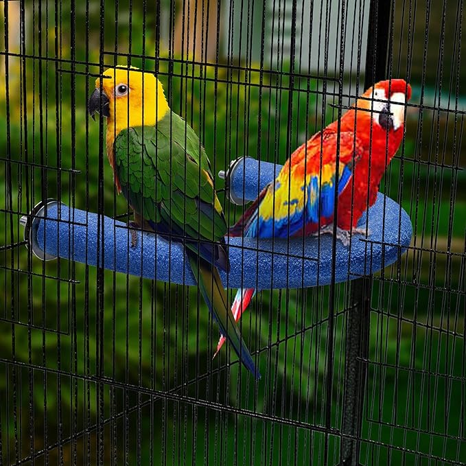 U Shape Parrot Perch Stand Toy Bird Platform Sand Paw Grinding Clean Stick - Image 3