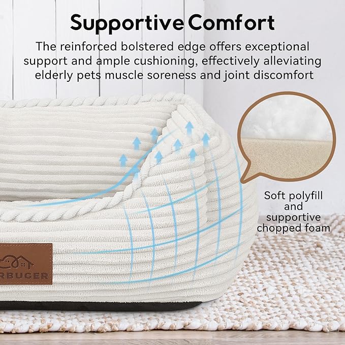 Orthopedic Dog Bed for Medium Dogs, Dog Sofa Beds Supportive Foam Pet Couch Bed - Image 3