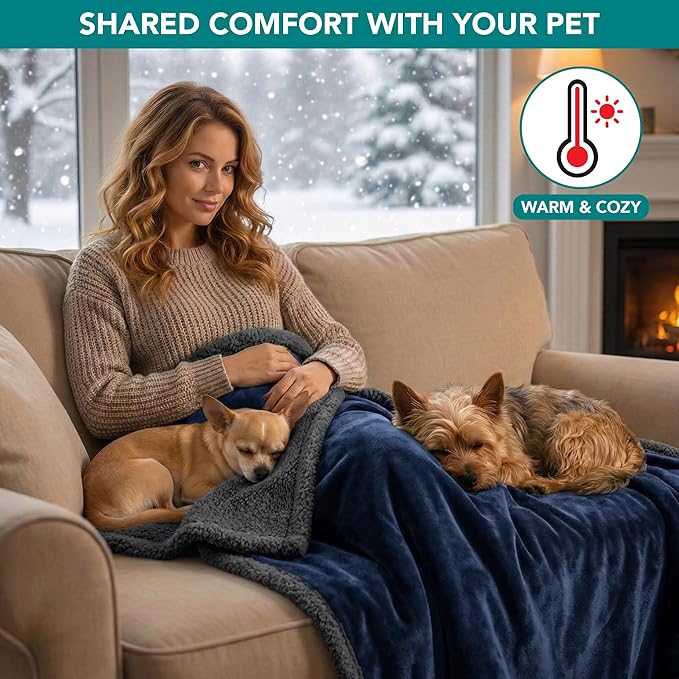 PetAmi Waterproof Dog Blanket for Medium Large Dog Puppy Cat Throw for Couch - Image 4
