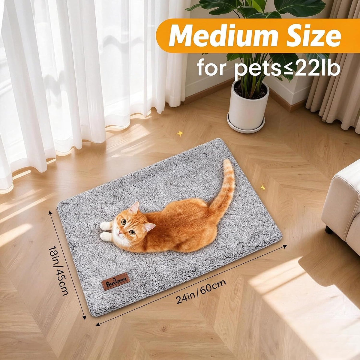 Self Warming Cat Bed, Self Heating Mat for Dog, Extra Warm Thermal Pet Pad