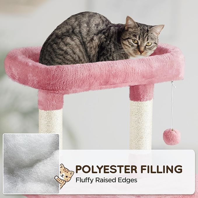Yaheetech Cat Tree Cat Tower, 63in Multi-Level Kitten Tree w/Sisal-Covered - Image 4