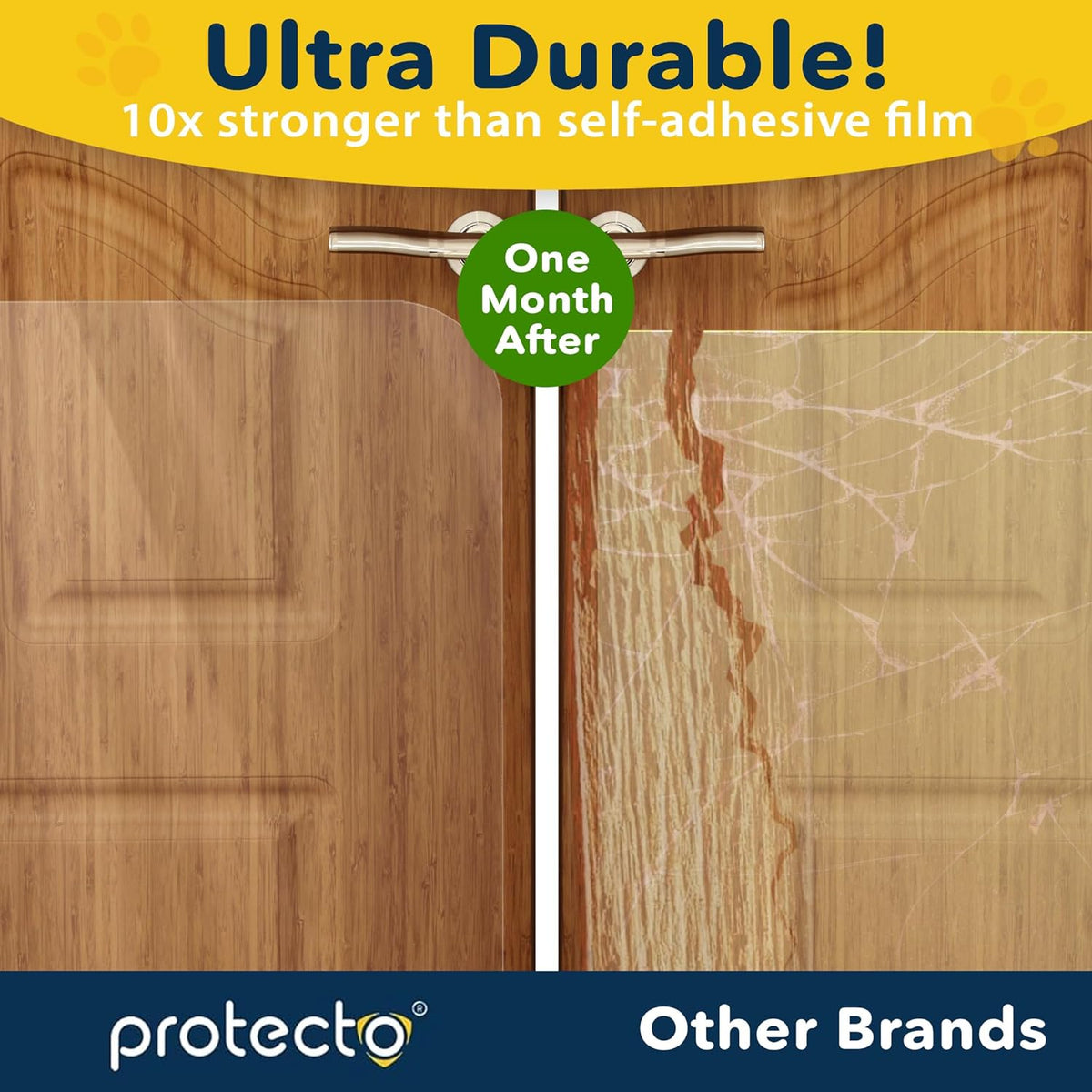 PROTECTO Door Protector from Dog Scratching, 30x20 - Door Scratch Guard