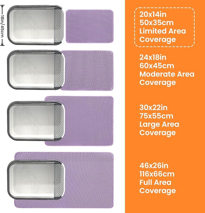 Small Cat Litter Mat, 20x14’’ Double Layer Honeycomb Cat Litter Box Mat - Image 9