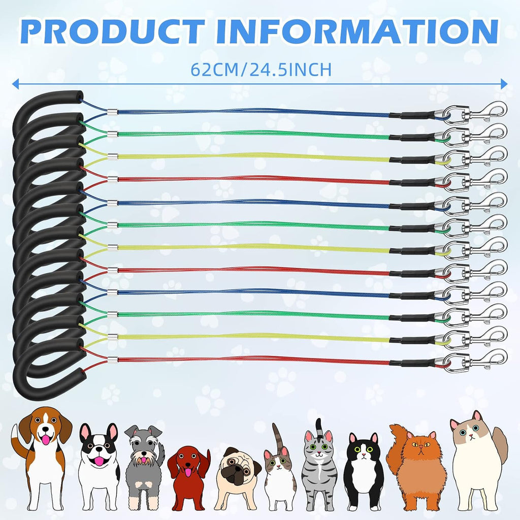 12 Pcs 4 Colors Dog Grooming Loop Noose Restraint Loops Long Noose for Pet Grooming Table Bath Tub Medium Large Small Dog Bathing Station