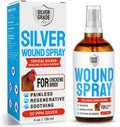 SILVER GRADE Wound Spray for Chicken – Birds & Chicken Antibiotics Alternative to Help with Pecking Sores, Bumblefoot, Cuts – Poultry Spray with Silver – GMOs Free – 4-Oz Bottle