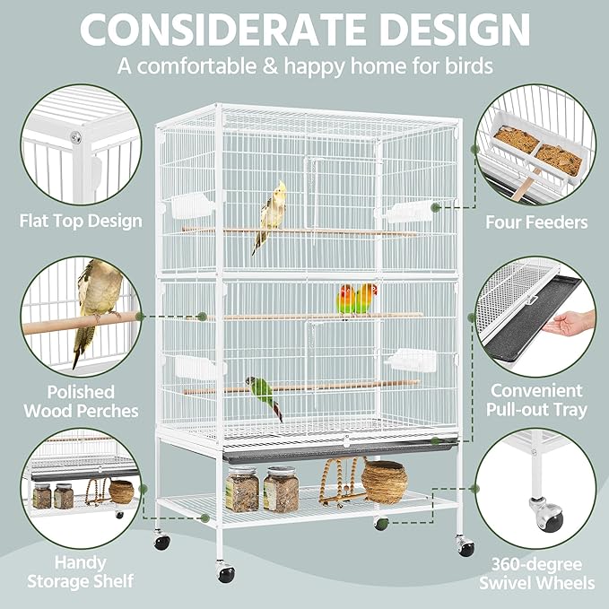Yaheetech 52inch Bird Cage Extra Large Parakeet Parrot Cage - Image 4
