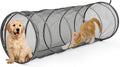 Cat Straigh Tunnels, Foldable Cat Tubes Easy to Connect with Zipper DIY in Multiple Ways,Pet Toys for Cats, Rabbit, Puppy (Grey)