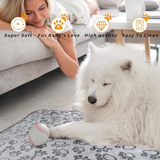 LOKOZ 2 Pack Dog Blanket for Small Medium Dogs, Soft Washable Fleece Pet - Image 6