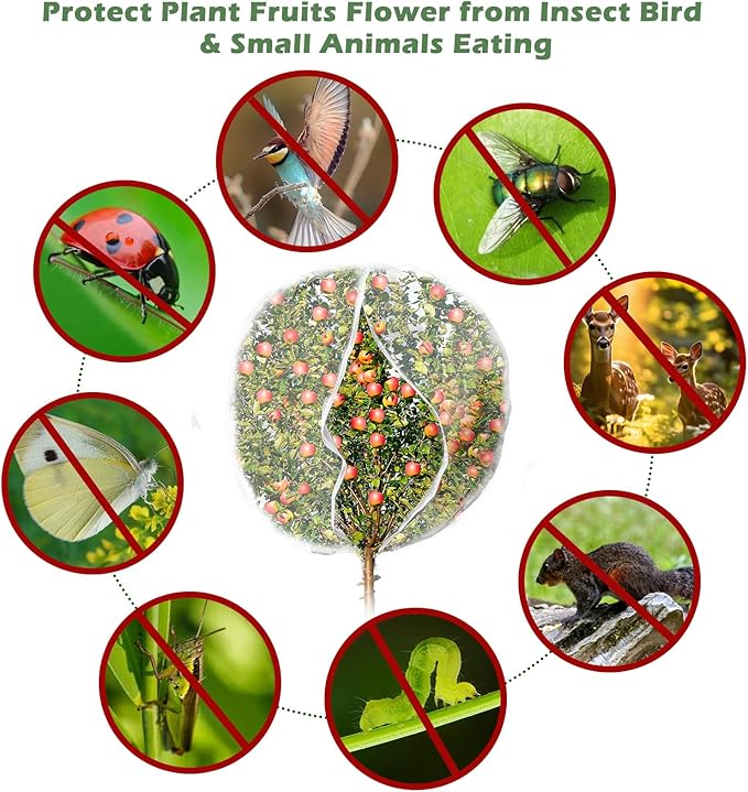 8 x 6.6ft Large Fruits Tree Netting, Garden Mesh Insect Tree Cover - Image 5