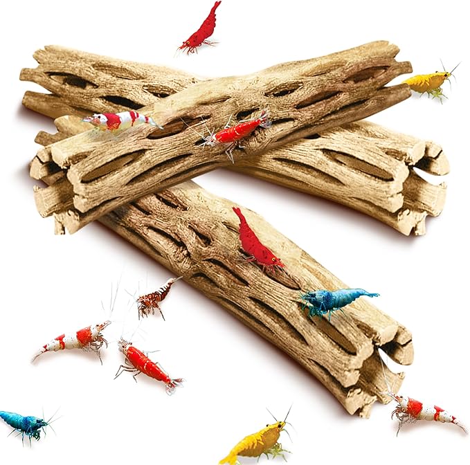 SunGrow Cholla Wood, 6” Climbing Logs, Chew Toy, Aquarium Fish, and Shrimp by SunGrow