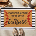 Tinideya 2 Pcs Baseball Door Mat Ballfield Welcome Non Slip Coir Mats Ballfield by Tinideya