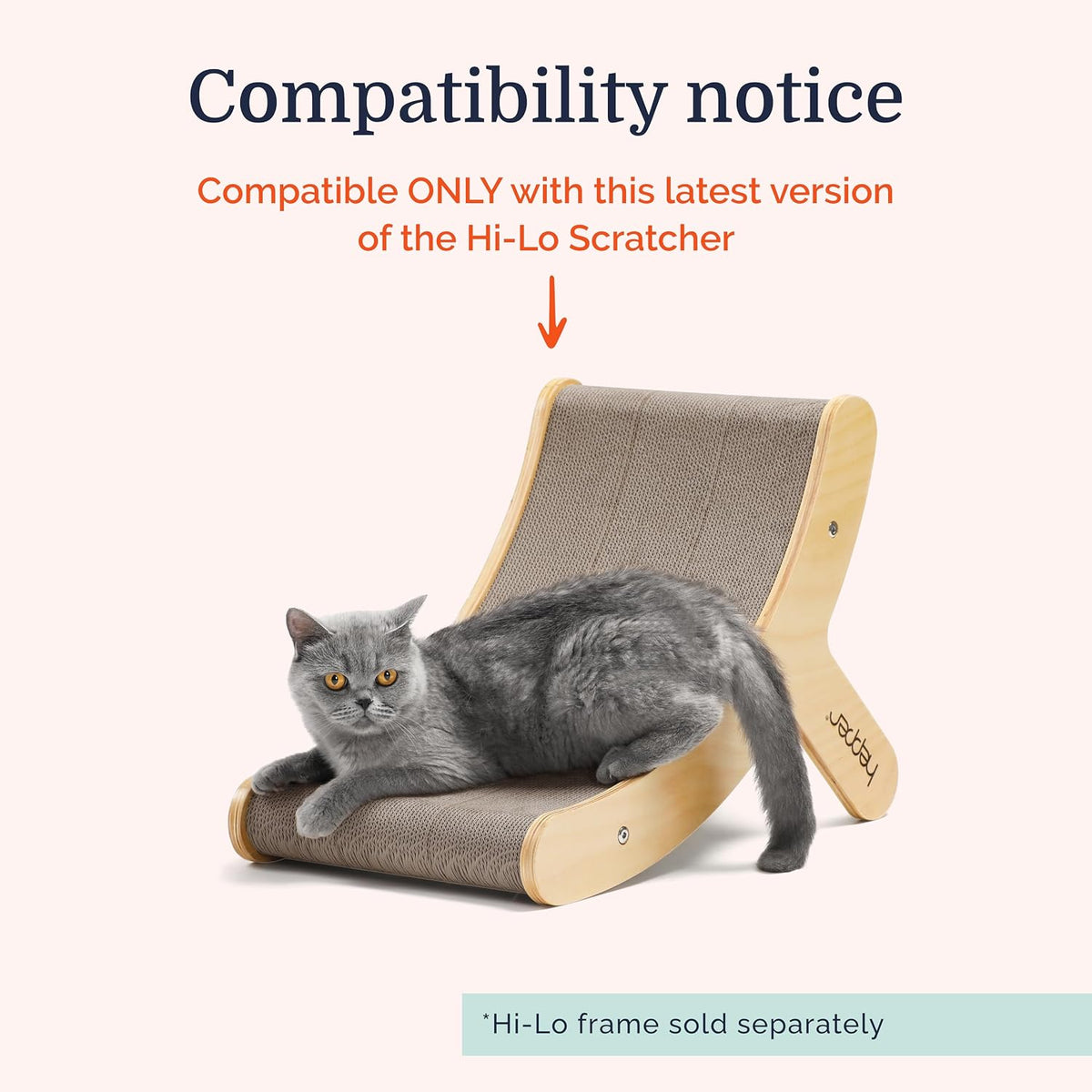 Hepper Hi-Lo Cardboard Replacement Cat Scratching Pads - 3-Pack