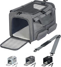 Cat, Dog Carrier for Pets up to 15 lbs, Soft-Sided Collapsible Pet Carrier by Hannadepot