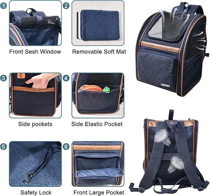 JESPET & GOOPAWS Pet Carrier Backpack - Image 2