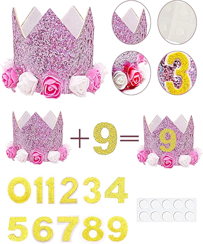PET SHOW Pink Floral Hat, Bandana & Collar Bows Charms Set - Image 5