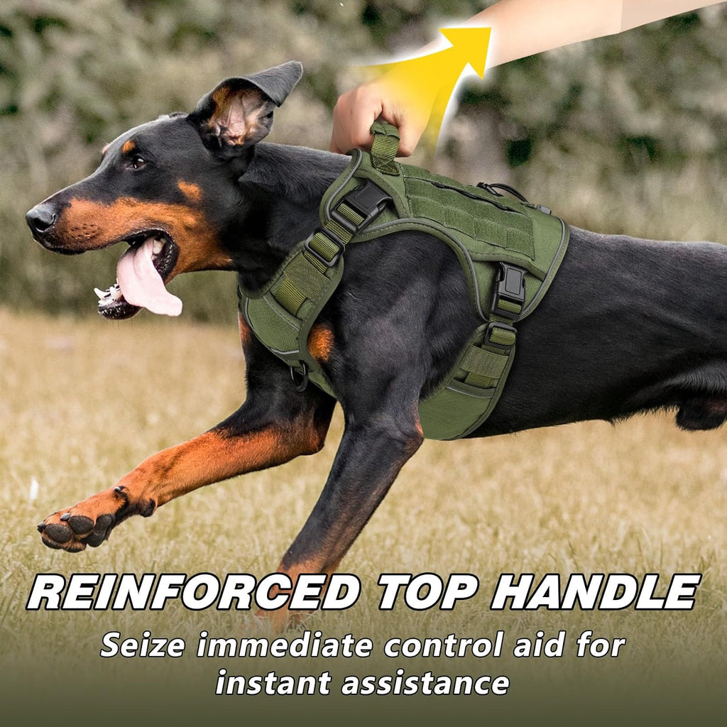 WINGOIN Tactical Dog Harness for Large Dogs,No Pull Heavy Duty Dog Harness