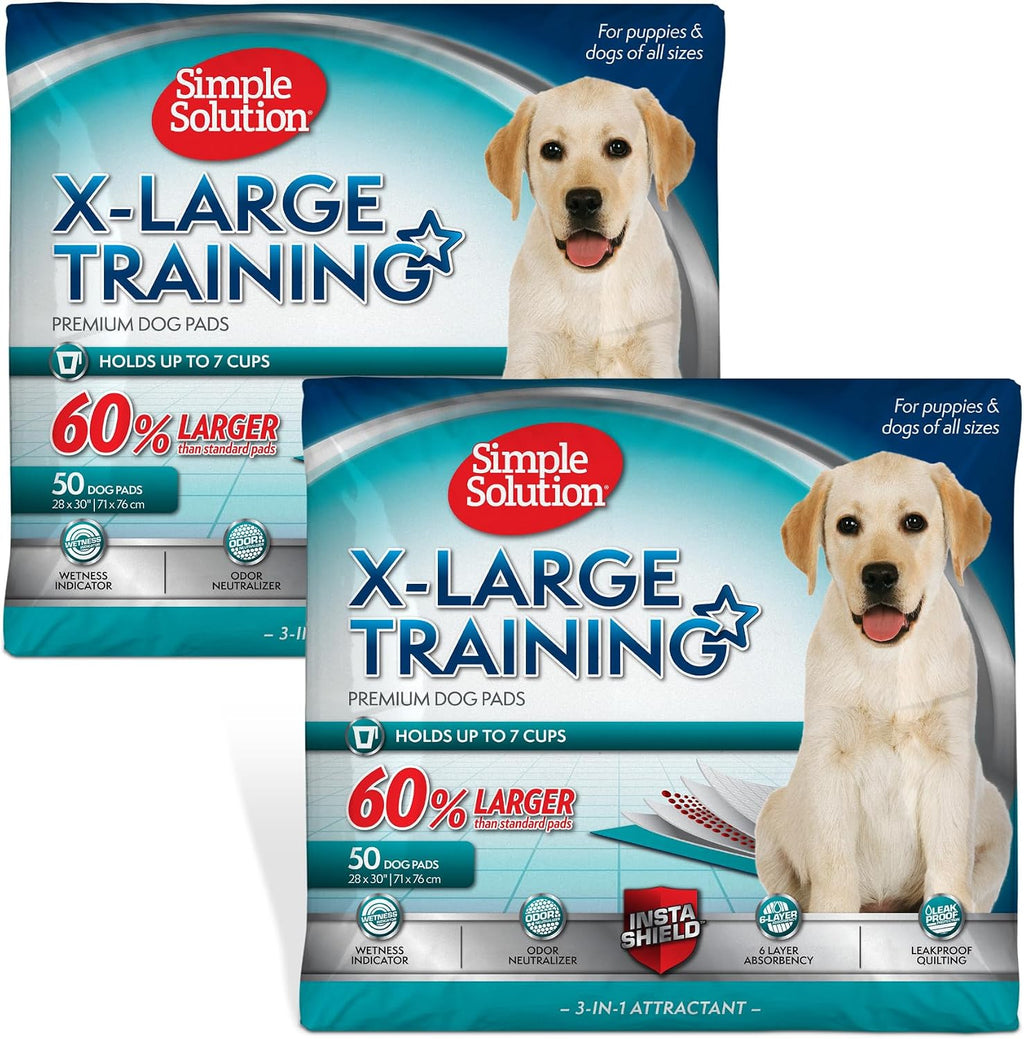 Simple Solution XL Pee Pads for Dogs, Leak Proof Dog Pads, 28x30, 100 Count
