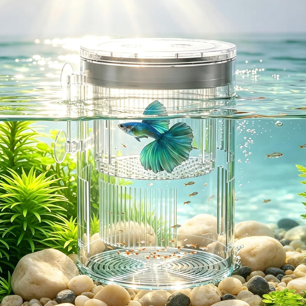 Floating Acrylic Breeder Box for Fish Tank