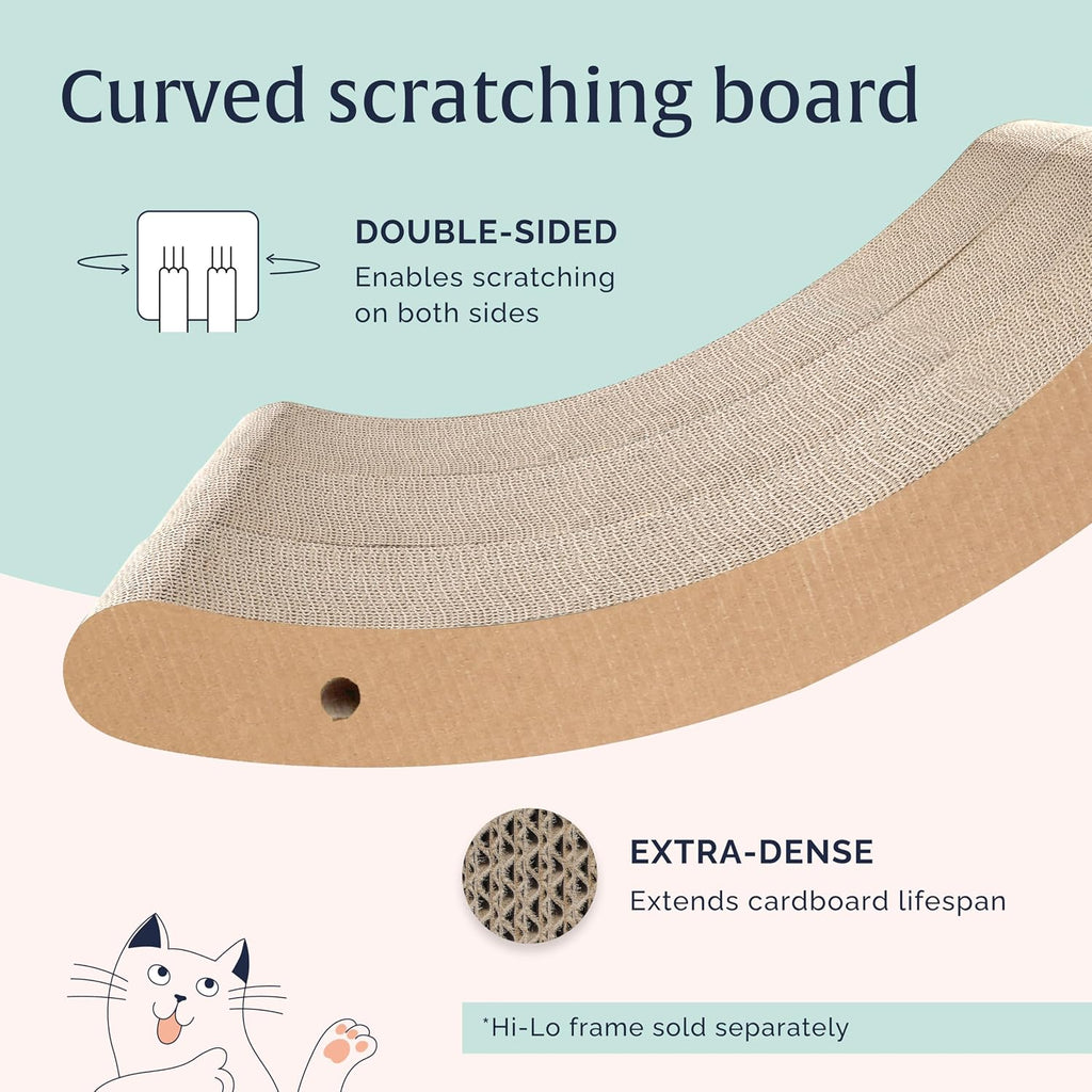 Hepper Hi-Lo Cardboard Replacement Cat Scratching Pads - 3-Pack