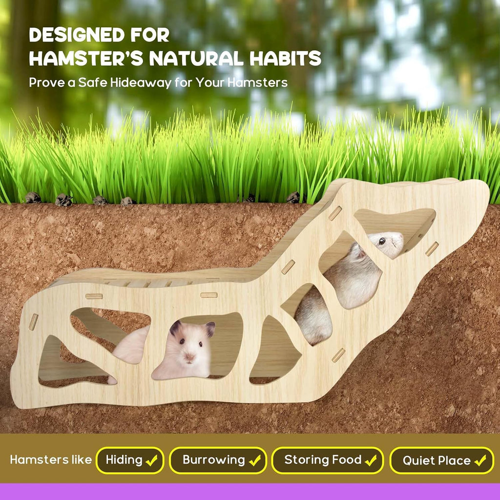 Hamster Tunnel Hideout Climbing Ladder for Burying in Hamster Bedding or Connecting with Hamsters Nut Stuff Hamsters Cage Accessories