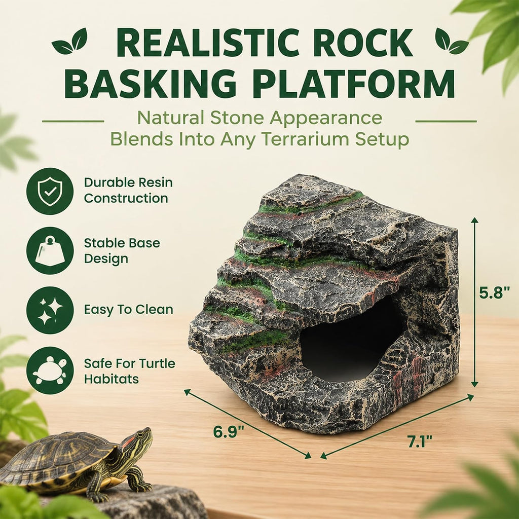5 Pcs Reptile Hide, Bearded Dragon Cave, Tortoise Hideout Decor
