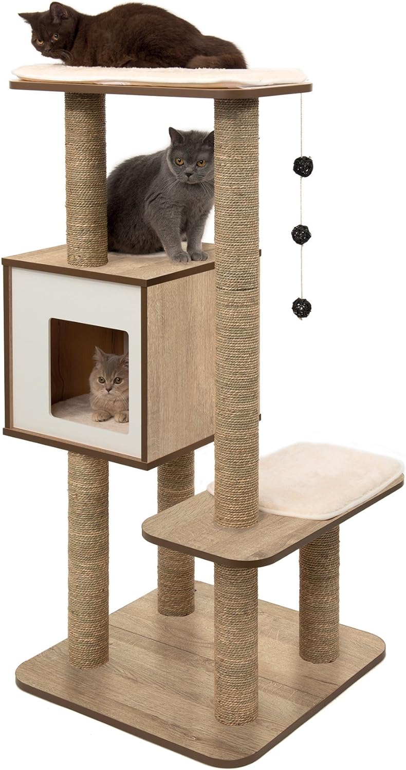 Vesper Cat Tree, High Base, Black , 52046