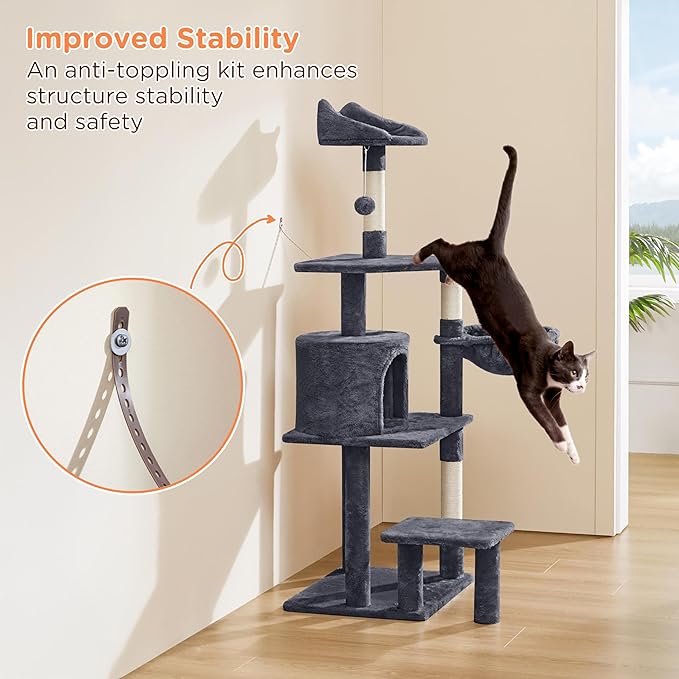 Yaheetech 57in Multi-Level Cat Tree Tower - Image 7