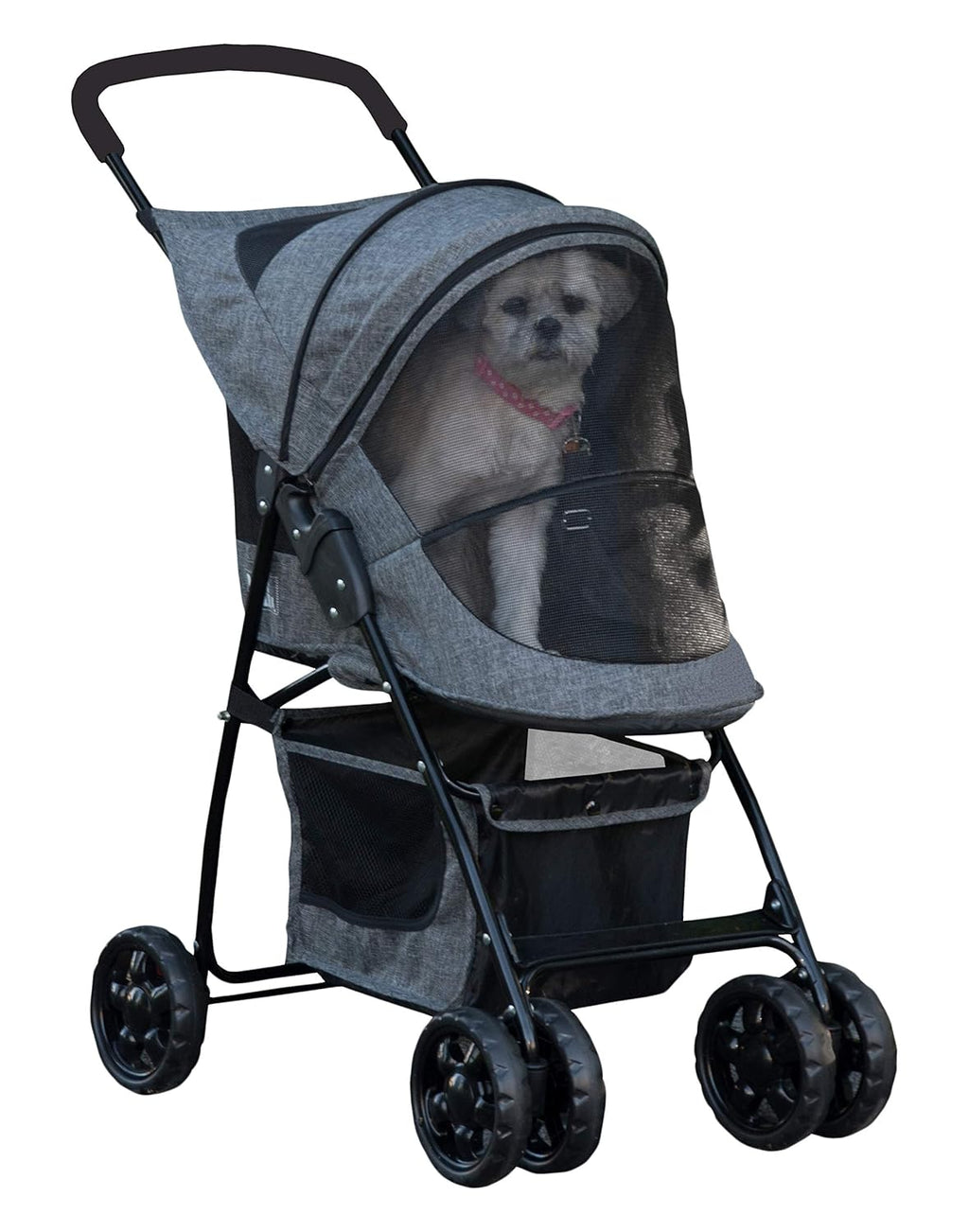 Pet Gear No-Zip Happy Trails Lite Pet Stroller, Dark Platinum