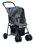 Pet Gear No-Zip Happy Trails Lite Pet Stroller, Dark Platinum