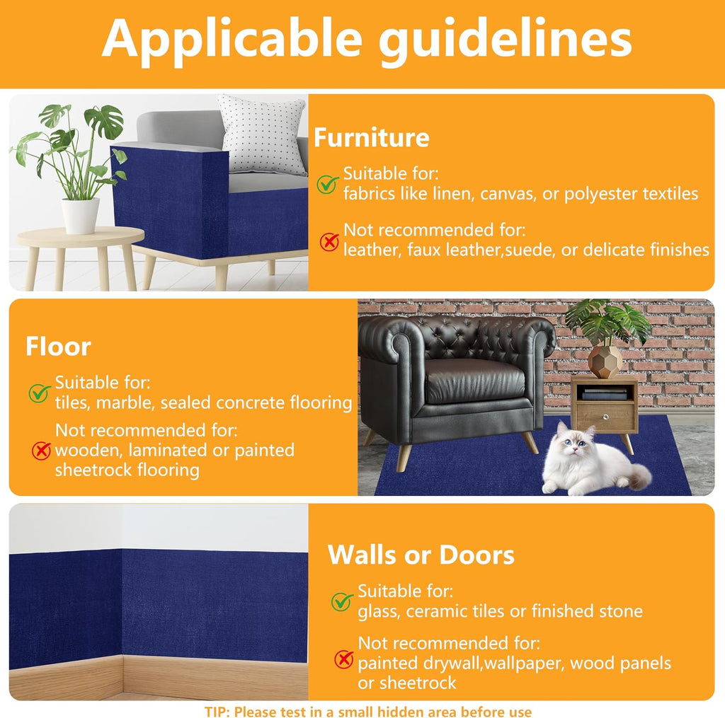 Cat Scratch Pad for Wall, Scratch Furniture Protector(39.3”×15.8”)