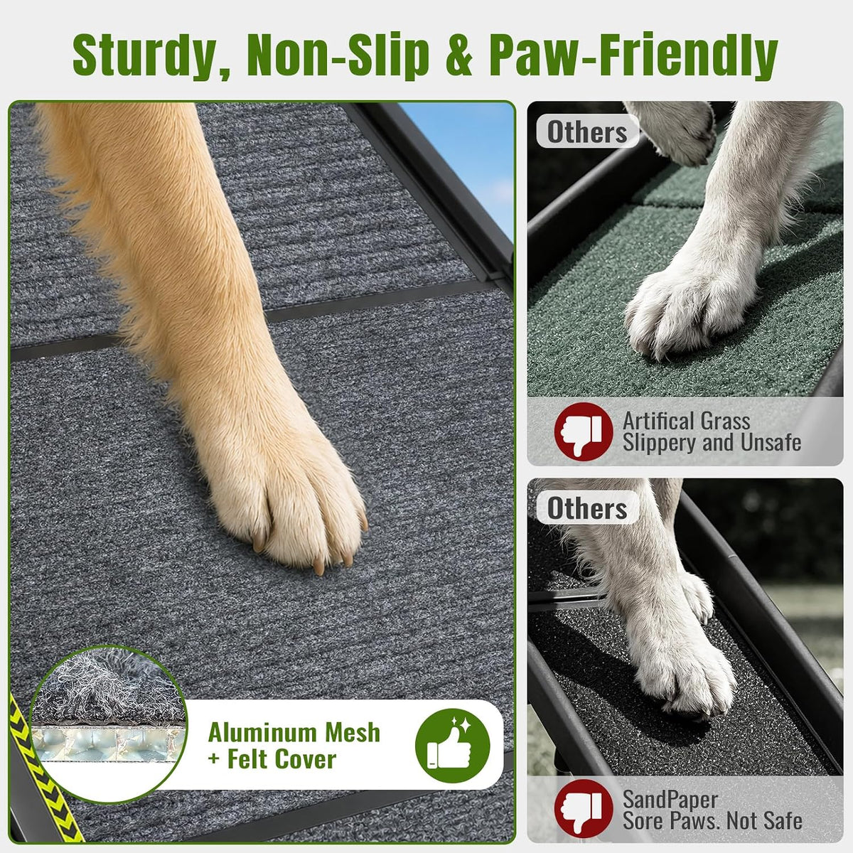 Dog Ramp for Car 73" Extra-Long,Telescoping Pet Ramp for Truck SUV