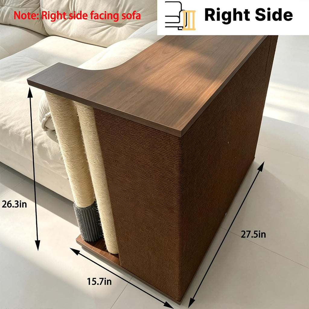Cat Scratcher Side Table for Couch, Sofa Protector End Table