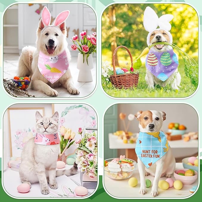 Chunful 50 Pcs Easter Dog Bandanas Bulk - Image 2