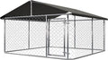 Petonly Outdoor Dog Enclosure Heavy Duty Dog Kennel House Mesh Dog Big Cage Pet by Petony