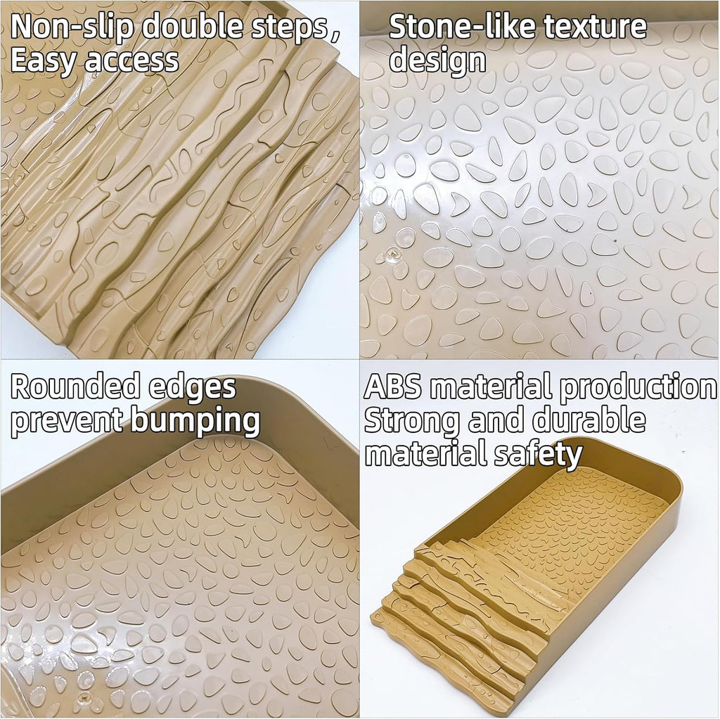 7 PCS Reptile Water Dish Bathing Pool Tortoise Habitat Accessories
