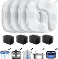 Veken Cat Water Fountain Filters, 4 Pack Replacement Filters & 4 Pack by Veken