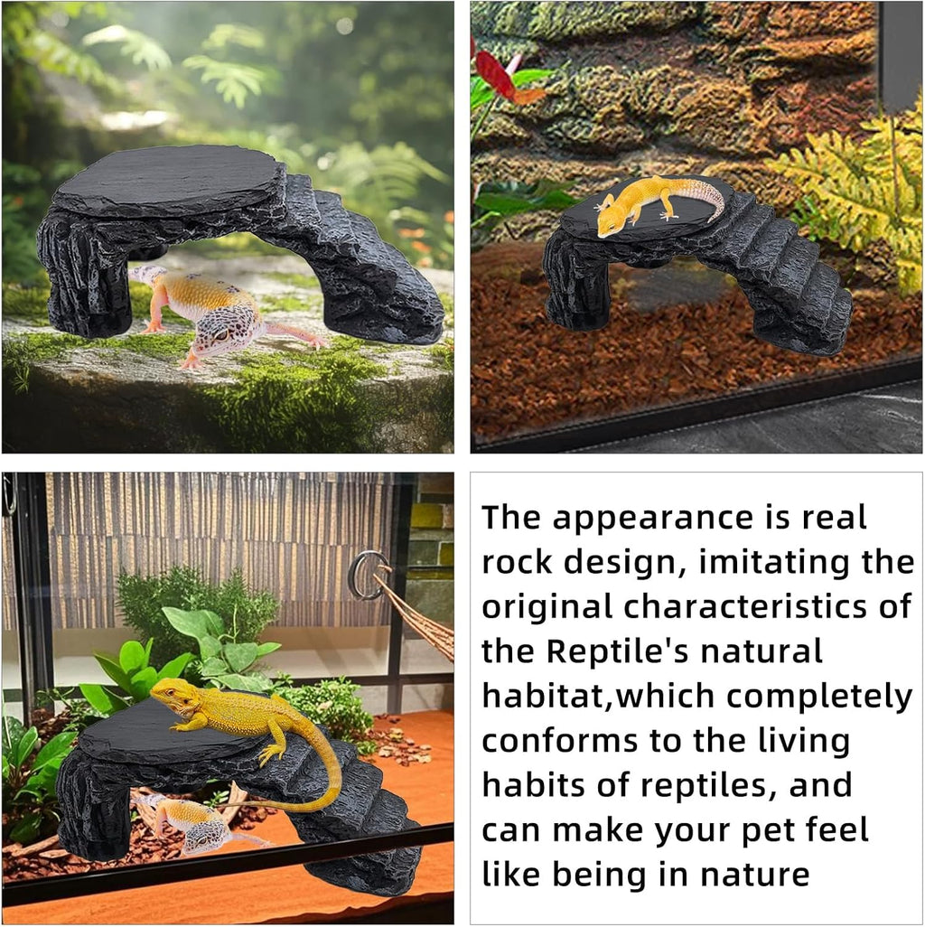 Reptile Basking Platform Crested Gecko Hide Leopard Gecko Tank Accessories