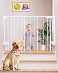 Cumbor 29.2–43" Baby Gate for Stairs, Wall-Mounted, Expandable No Bottom Bar by Cumbor