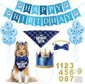 Dog Birthday Party Supplies, Dog Birthday Hat Bandana Scarf by Selemoy