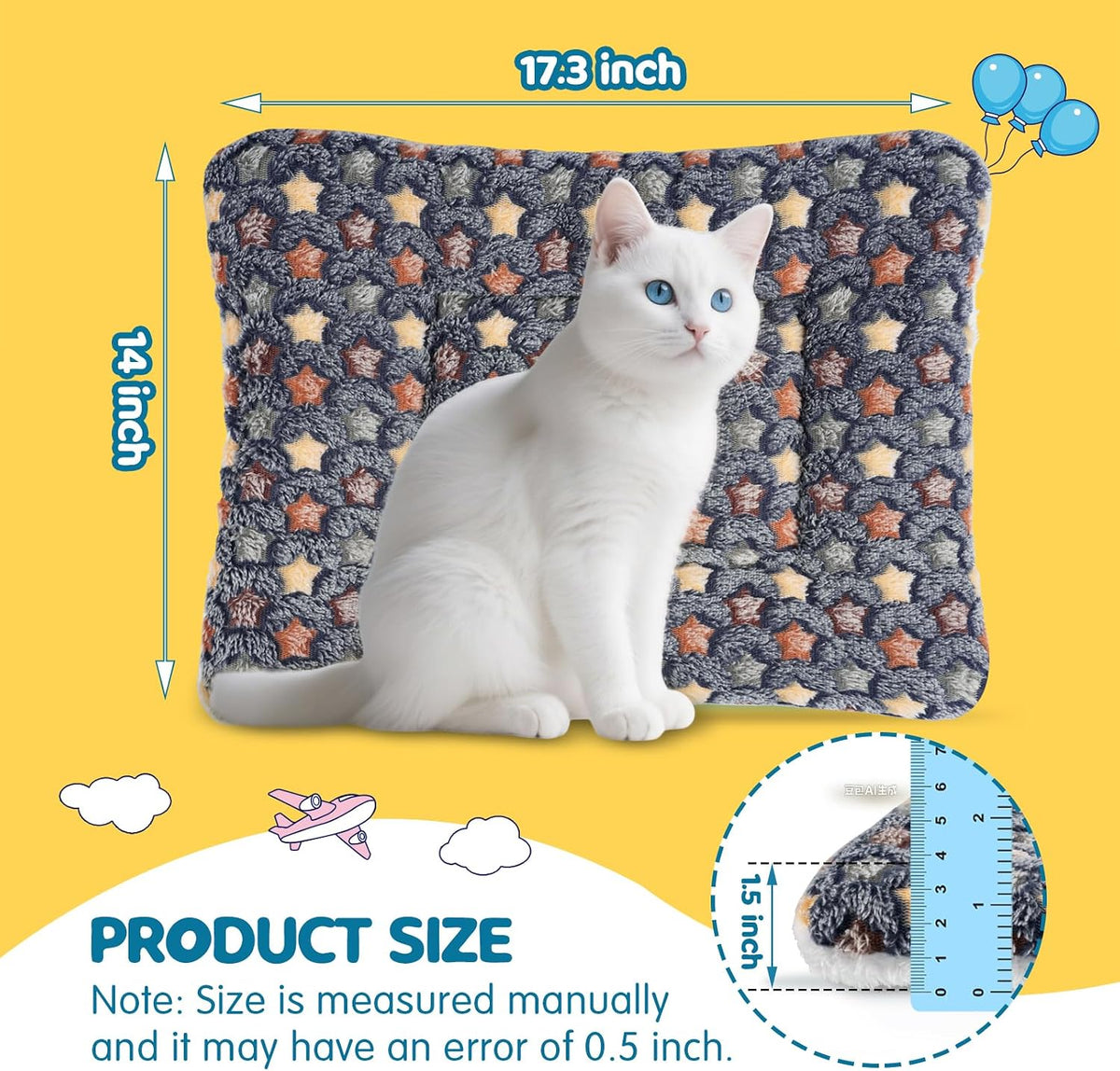 2 Pack Bunny Rabbit Bed - 14 x 17 Inch Upgraded-Thickness Pee Pads Bedding