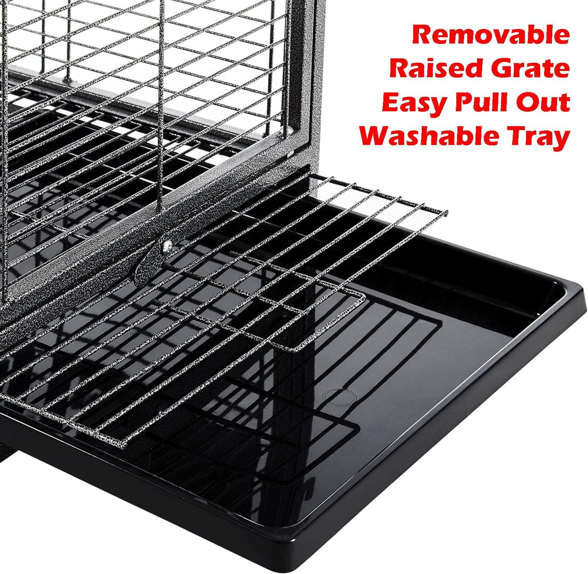 Deluxe Portable Durable Wrought Iron Bite-Proof Bird Travel Parrot Vet Carrier Cage Prevent Beaks Out Pet Products for Parrots Conures Cockatiel Amazon African Grey Include Cage Cover