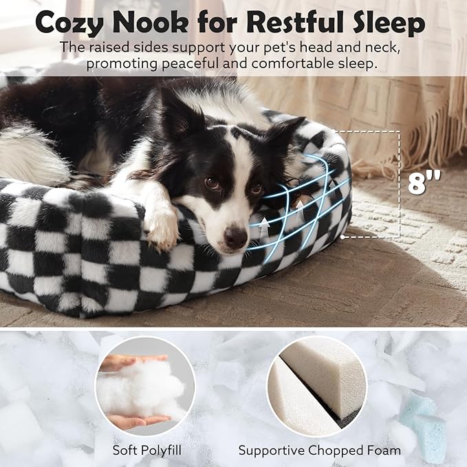 JOEJOY Large Dog Beds Large Sized Dog, Rectangle Washable Orthopedic Corduroy - Image 2