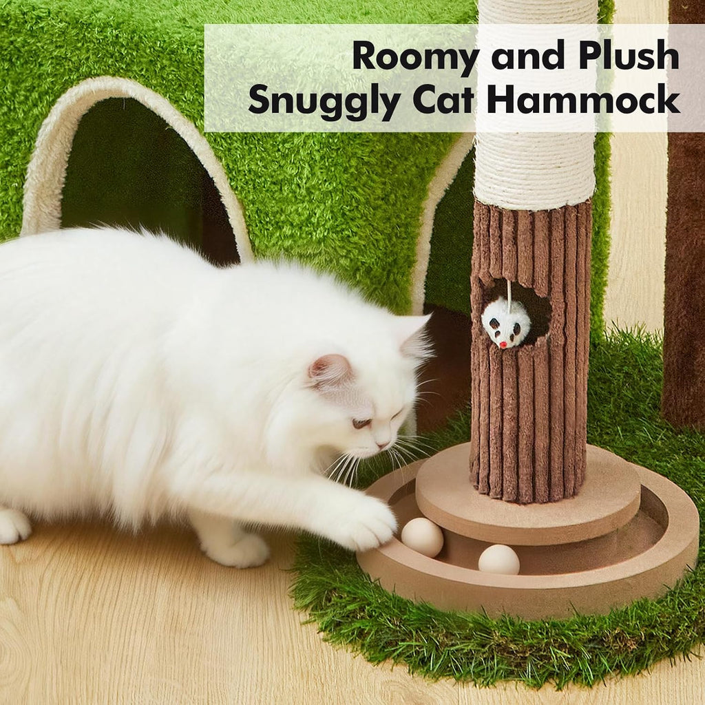 Woochpet Cat Tree Tower, Green