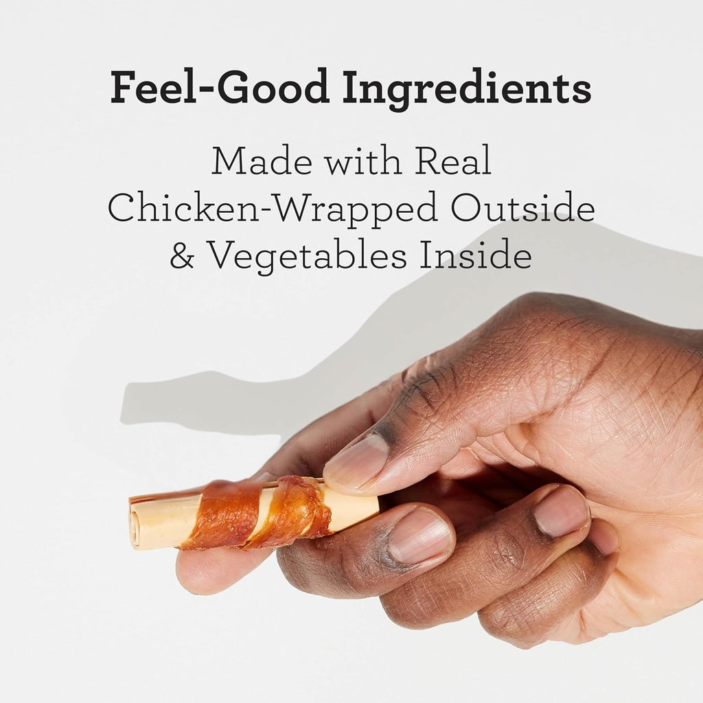 DreamBone Chicken Wrapped Mini Stick Rawhide-Free Dog Treats, 15 Count
