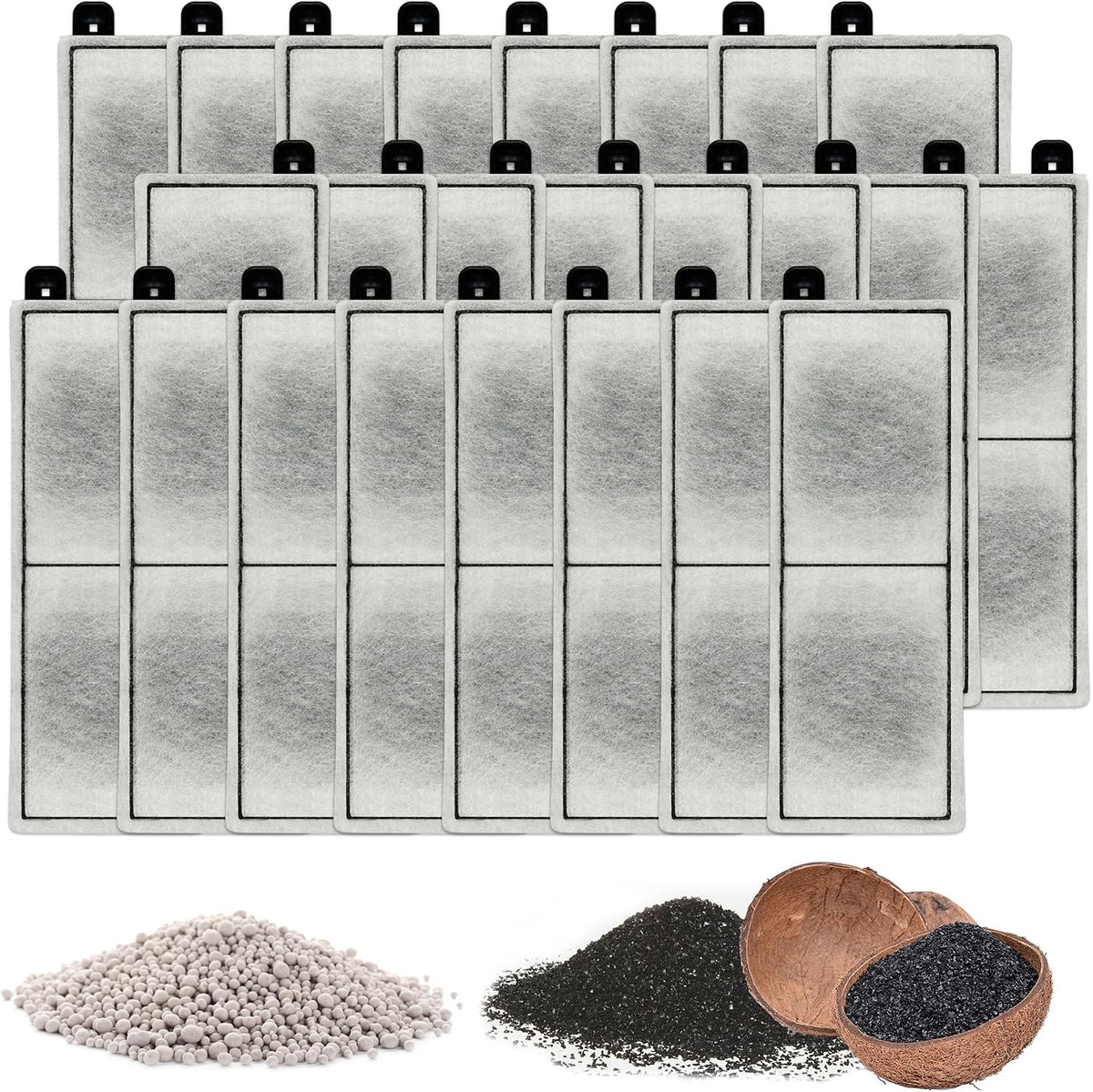 8-Pack Aquarium Filters Cartridge Replacement Compatible with Top Fin RF-L Large Retreat Filter Cartridges