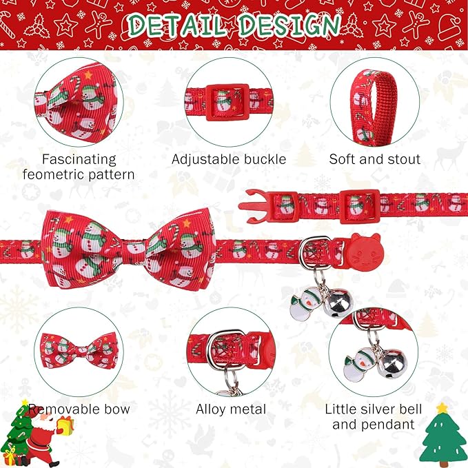 SCENEREAL Christmas Cat Collar Breakaway - Image 3