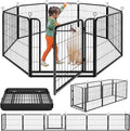 Dog Playpen Outdoor Extra Wide 8 Piece Panels Heavy Duty Dog Fence 32" Height by Committedtobetterpetlife