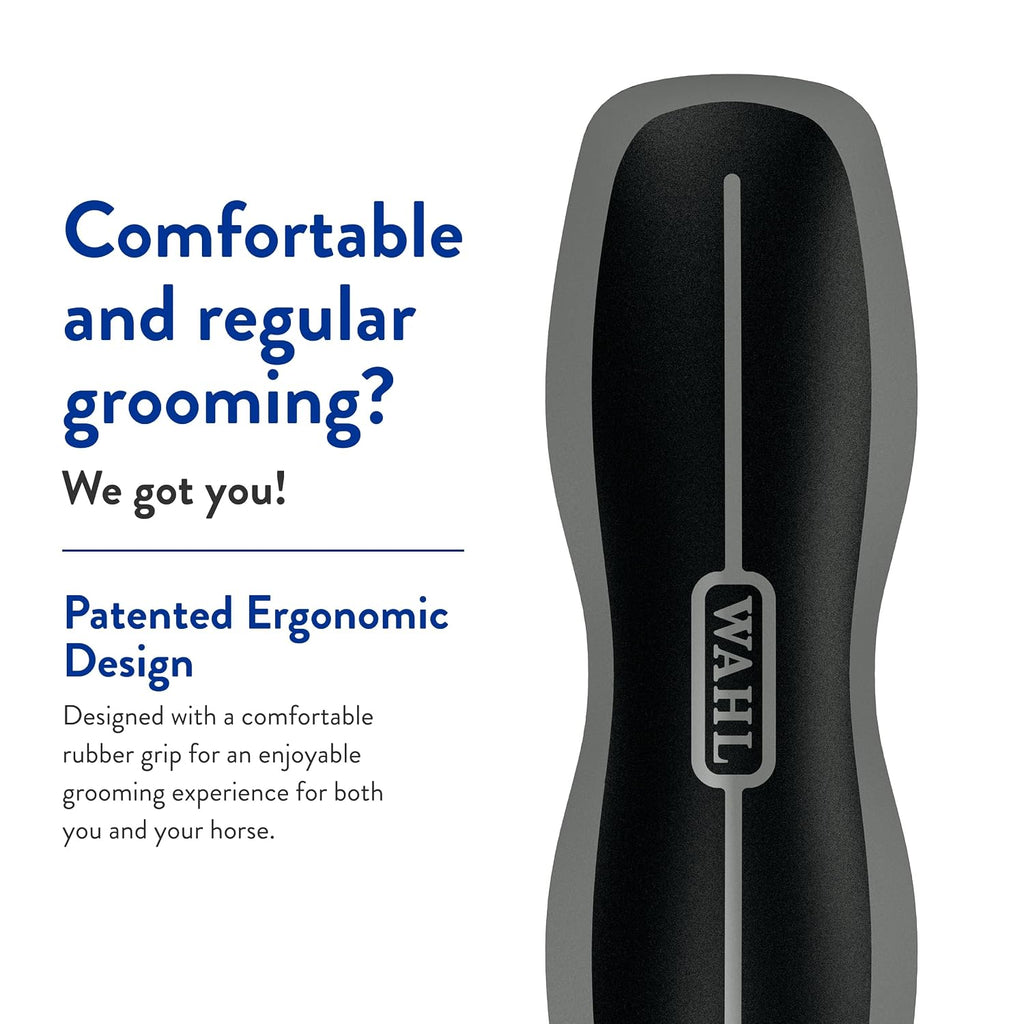 Wahl Professional Animal Equine Grooming Combo Body Horse Brush, Black